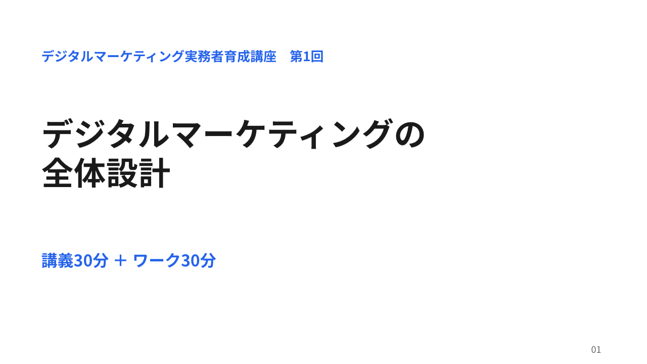 第1回 デジタルマーケティングの全体設計
